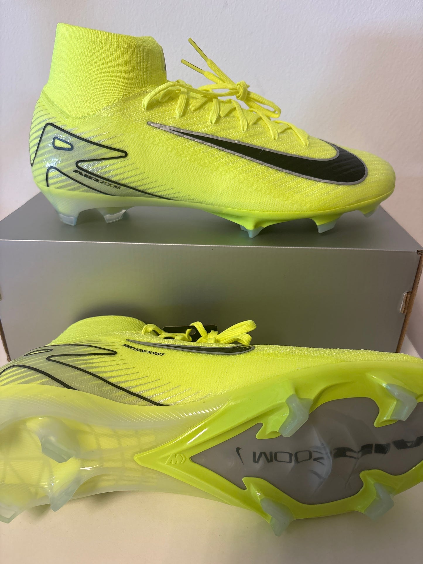 Nike ZM Superfly 10 Elite FG, Größe wählbar in gelb/schwarz ( Fussballschuh )