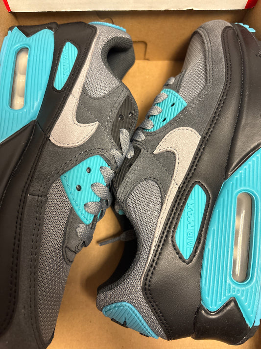 Nike Air Max 90 in Türkis/grau/schwarz, Gr. 38