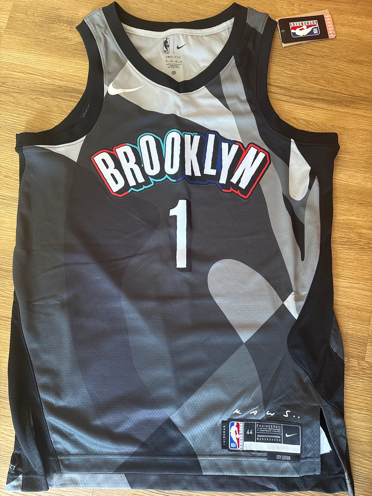 Nike NBA Trikot Brooklyn Nets, Größe wählbar in schwarz/weiss