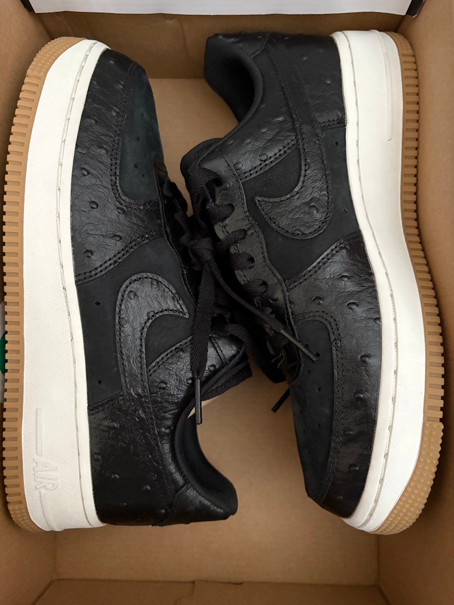 Nike Airforce 1 weiss/schwarz mit Muster in Größe wählbar