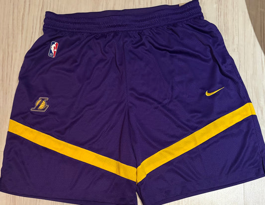Nike kurze NBA Hose Los Angeles Lakers, lila/gelb, Größe wählbar