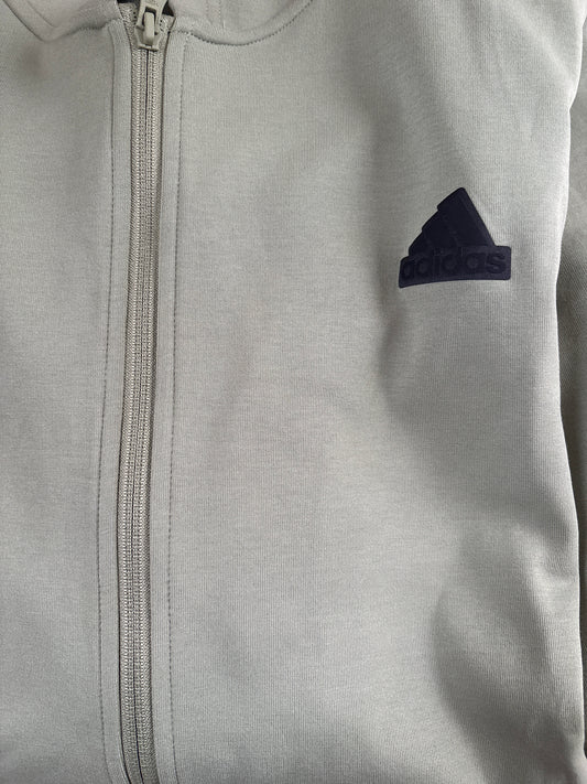 Adidas Tech-Joggingjacke dunkelgrün/schwarz , Größe XL