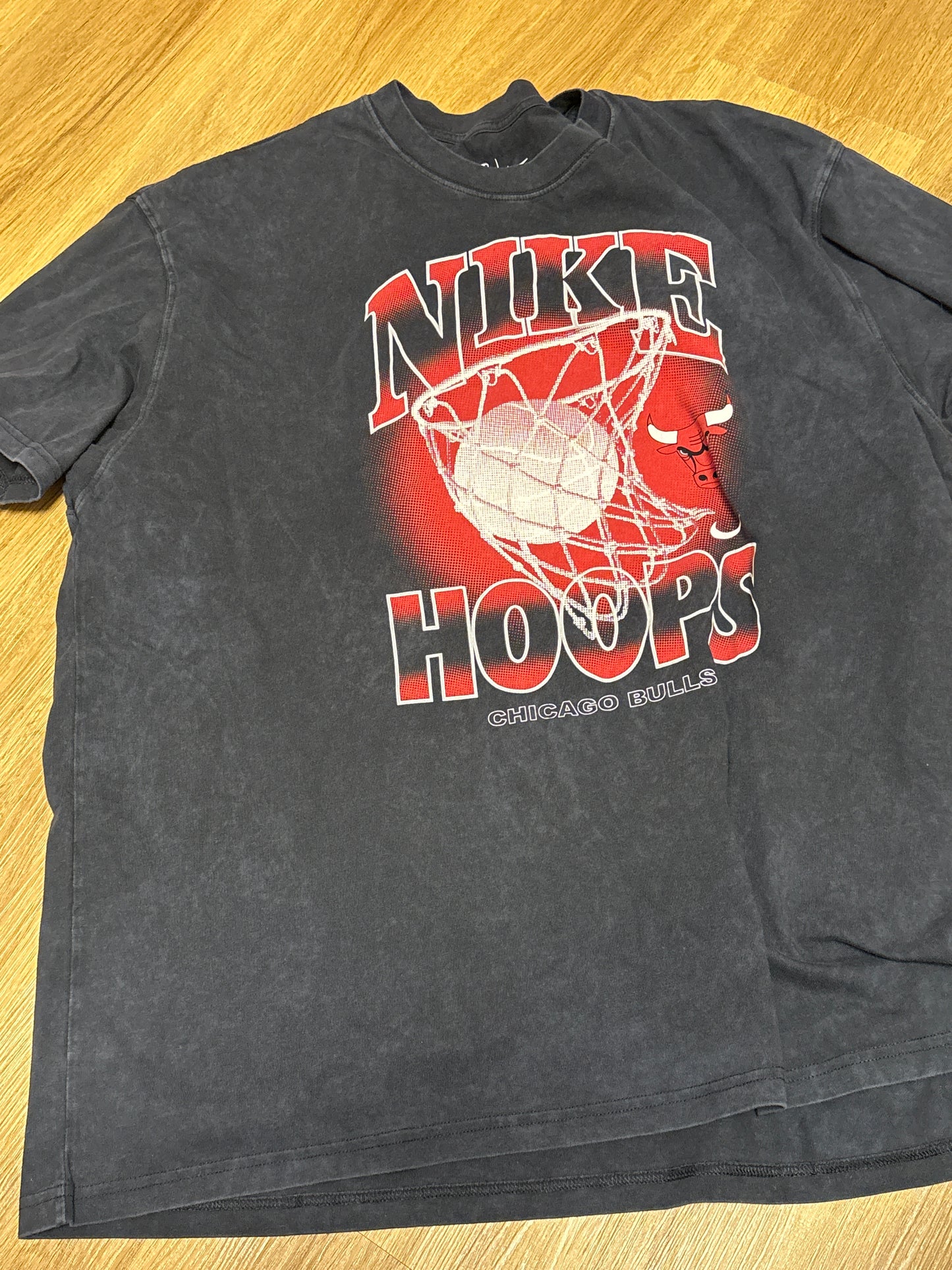 Nike Tshirt schwarz/rot Chicago Bulls, Größe XXL
