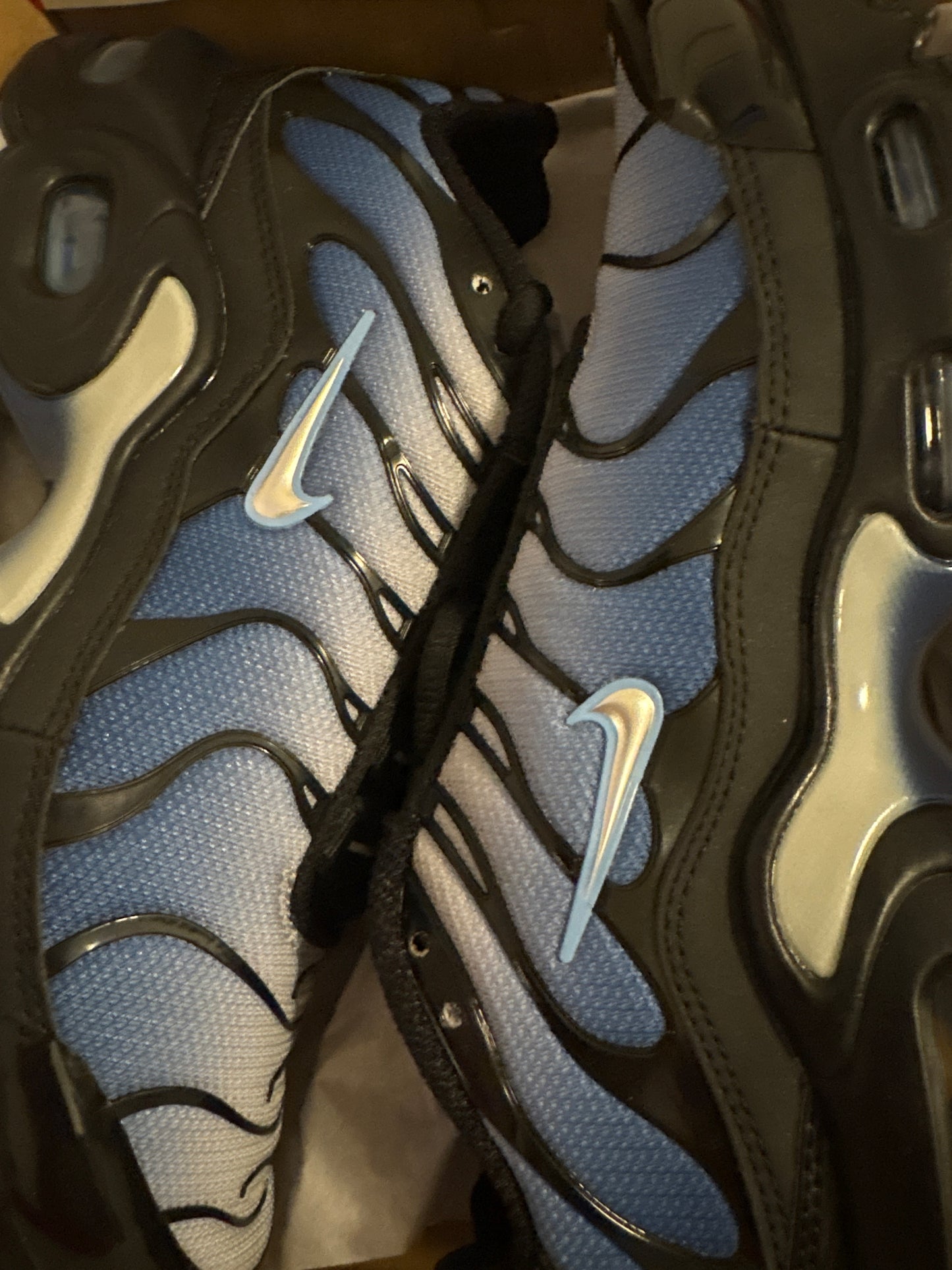 Nike Air Max Plus TN, schwarz/blau/silber, Größe 36,5