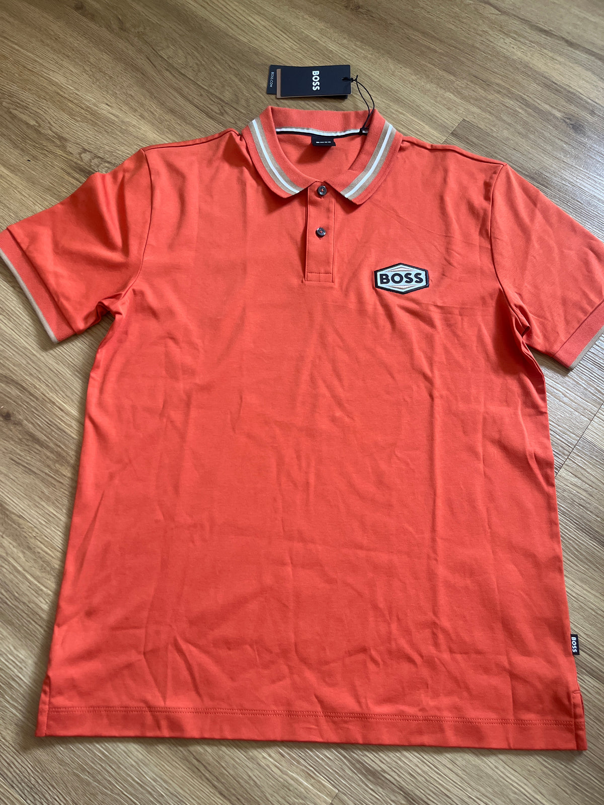 Boss Polo Shirt in orange/beige, Größe M