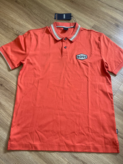 Boss Polo Shirt in orange/beige, Größe M
