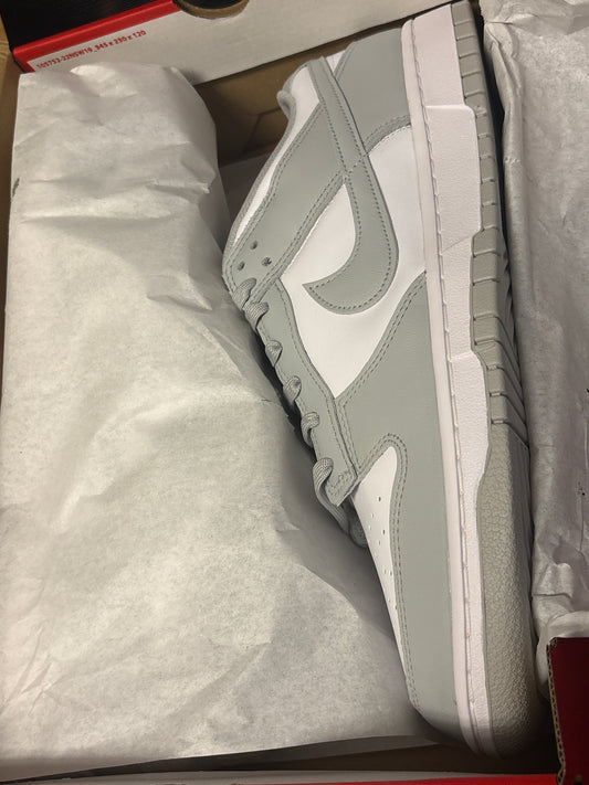 Nike Dunk low in weiß/grau, Größe 48,5