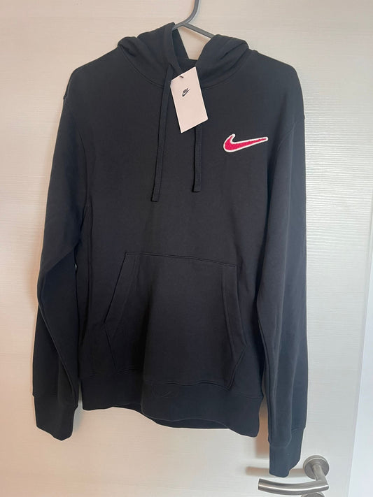 Nike Hoodie Größe wählbar in schwarz mit rosanen Akzenten