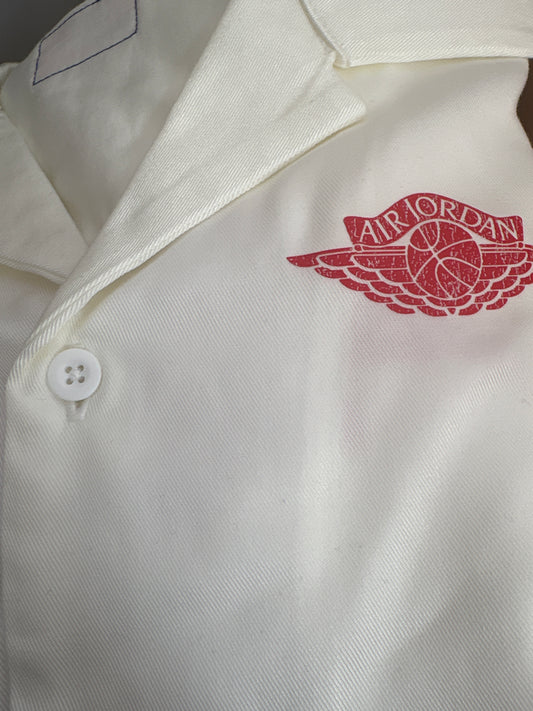 Nike Damen Jordan Sommerhemd in weiss/rot, Größe wählbar