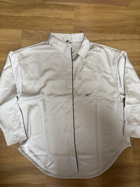Nike Damen Seiden Shirt/Hemd in grau, Größe wählbar