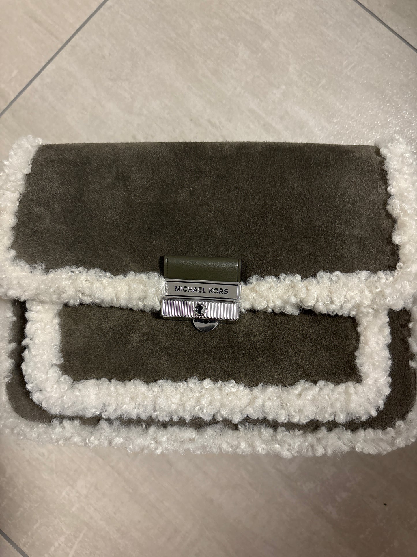 Michael Kors Bradshaw Umhängetasche dunkelgrün Fell