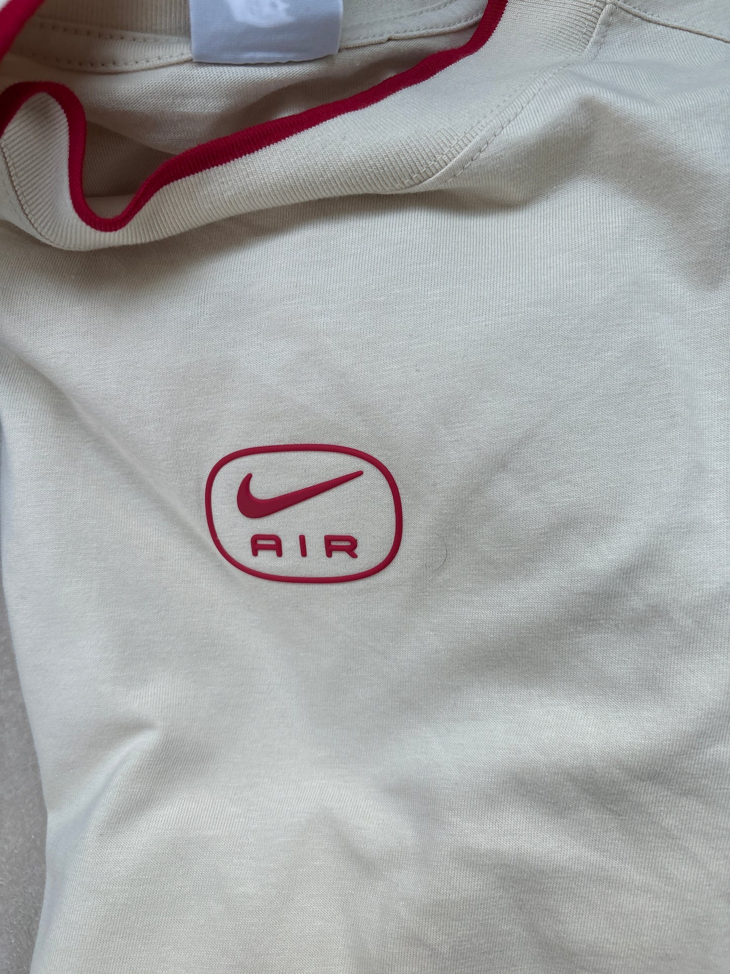 Nike Shirt , creme/rot, Größe wählbar