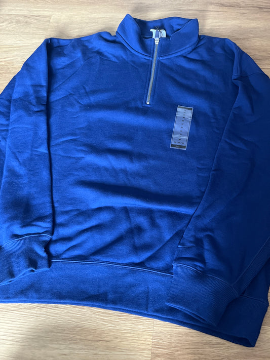Nike 1/4 Zipper mit turtleneck in blau, Größe wählbar