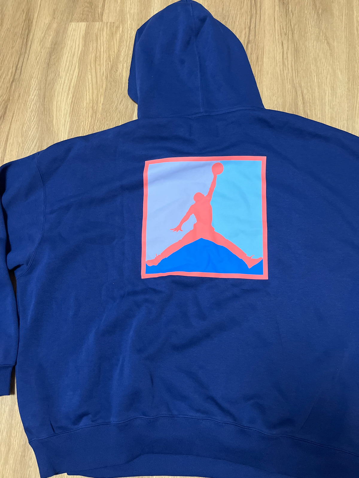 Nike Jordan Hoodie in dunkelblau/backprint, Größe XXL