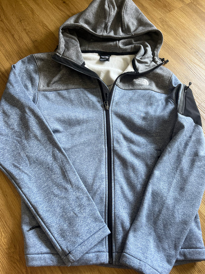 The North Face Herren Fleece/Joggingjacke in blau/grau, Größe S