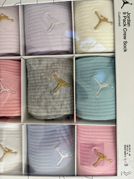 Nike Jordan Socken, 9er Pack in mehrfarbig/bunt , Größe wählbar