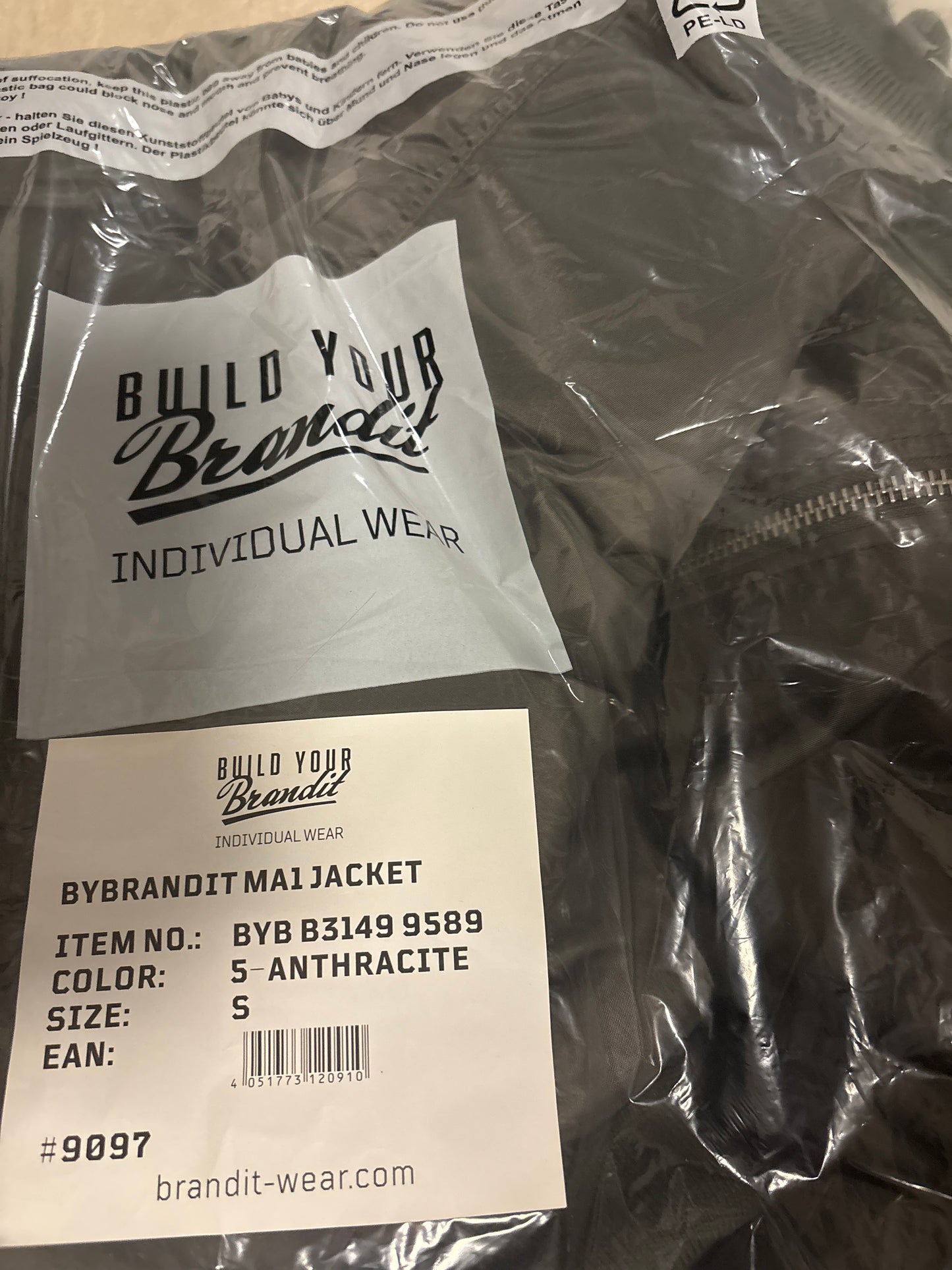 Brandit Jacke, Größe S, Anthrazit