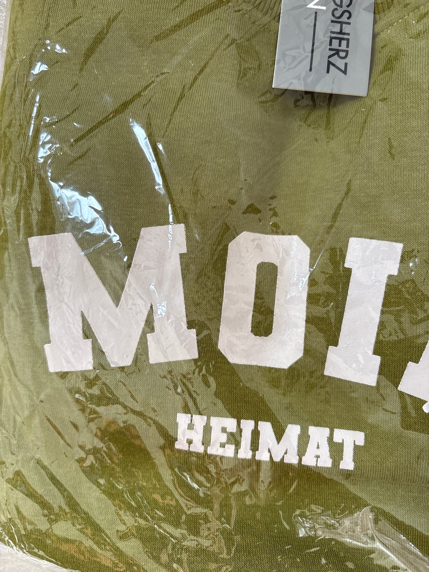 Pulli Zwillingsherz, Khaki grün, Größe S