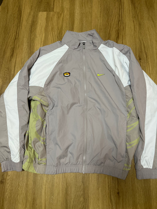 Nike kurze TN Jacke, weiß/beige/neon , Größe wählbar