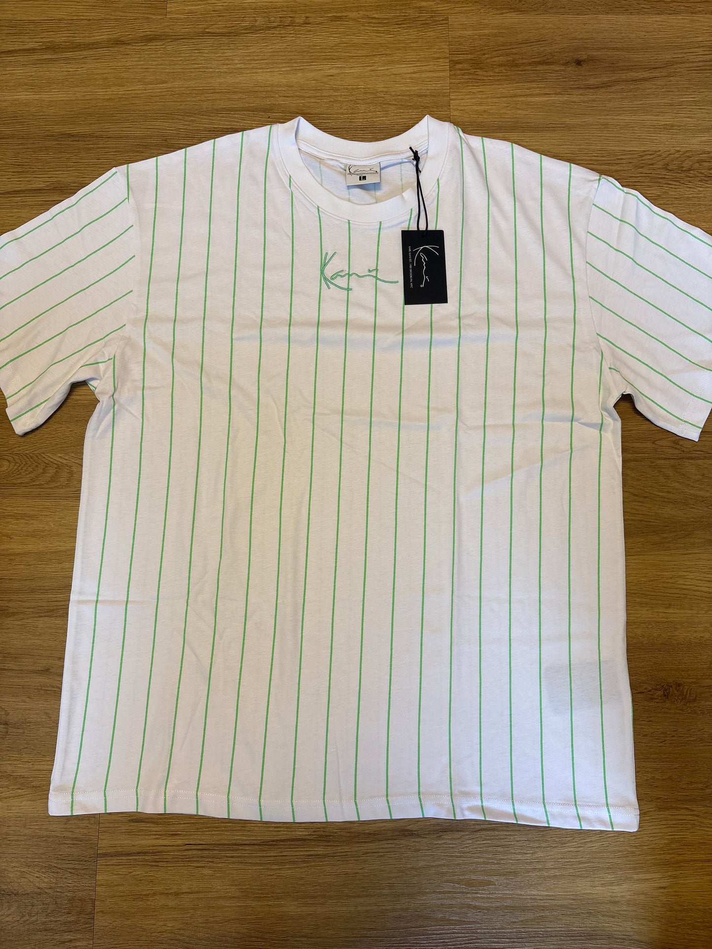 Karl Kani Shirt, Größe L in weiss/grünton