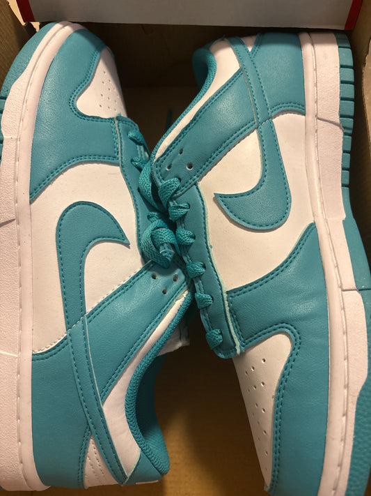 Nike Dunk low weiss/türkis, grösse 44