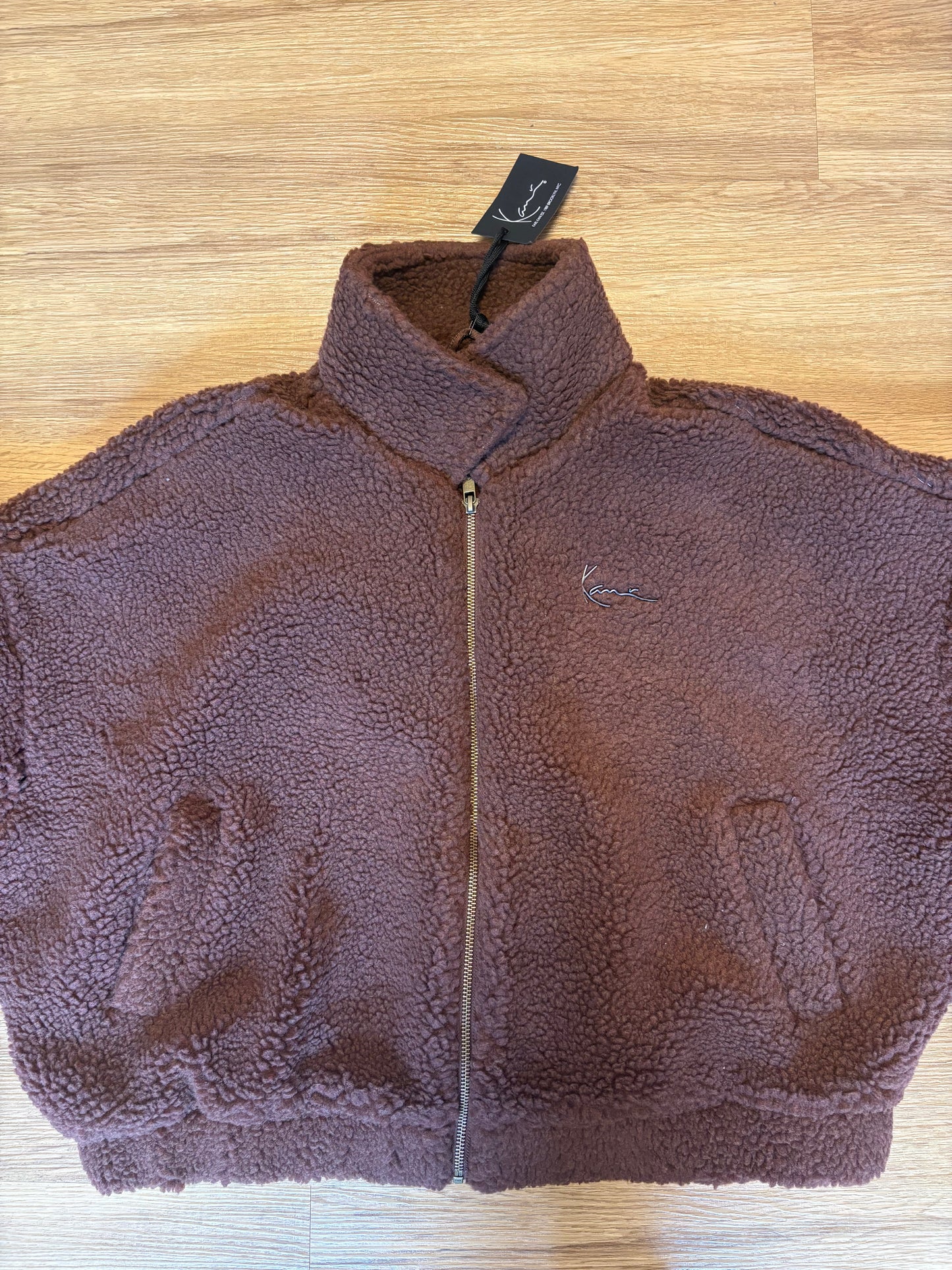 Karl Kani Damen Plüsch Jacke in braun, Größe L