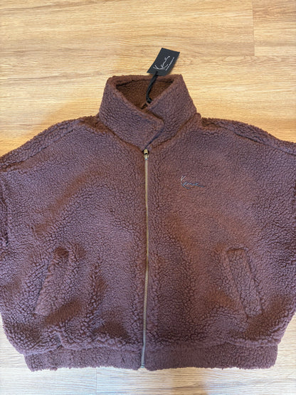 Karl Kani Damen Plüsch Jacke in braun, Größe L