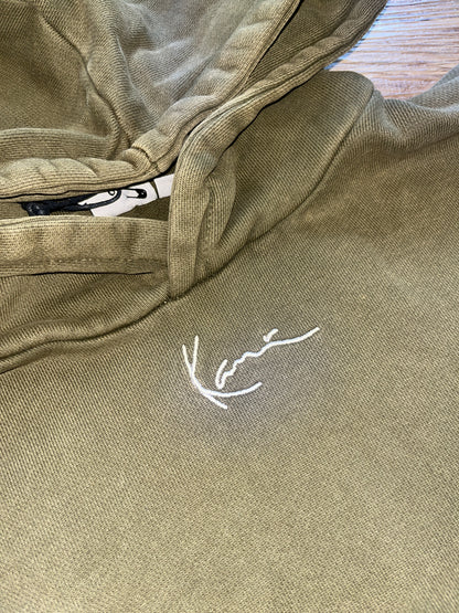 Karl Kani Hoodie in grün/verwaschen, Größe M