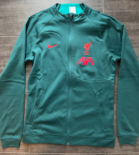 Nike Trainingsjacke FC Liverpool in dunkelgrün/neonrot, Größe S