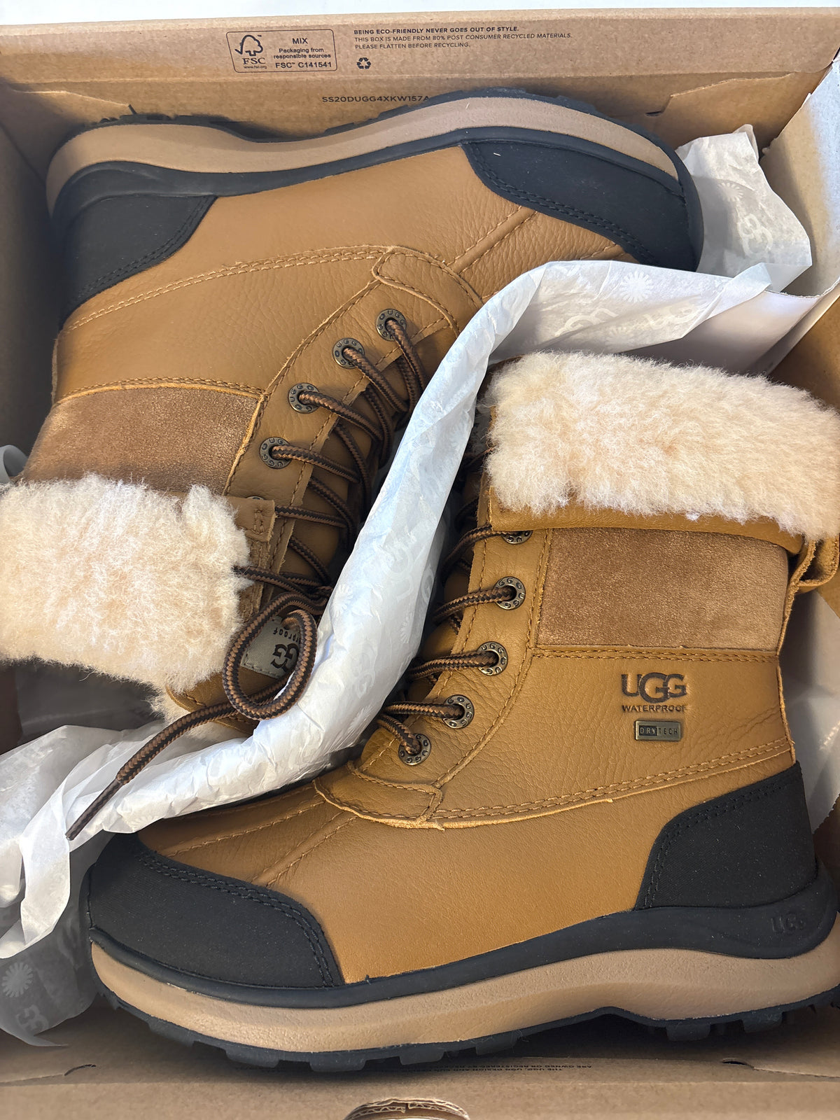 Ugg Adirondack Boot III, braun/plüsch, Größe wählbar