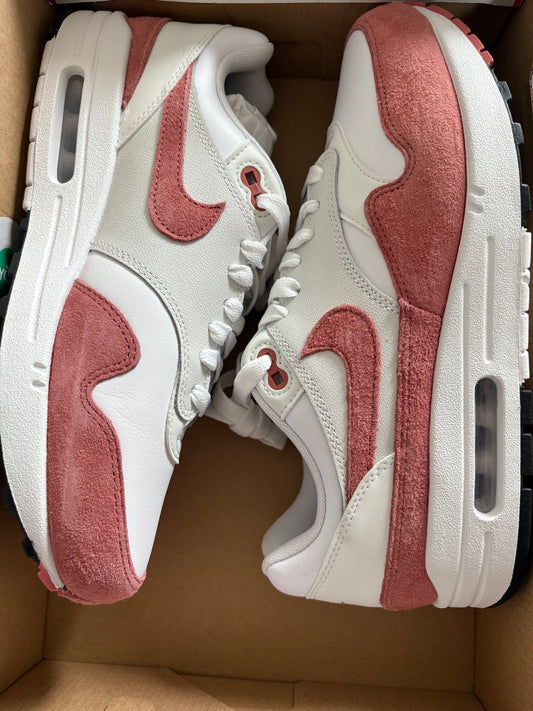 Nike Airmax 1 in rostrot/grau/weiss, Größe 42