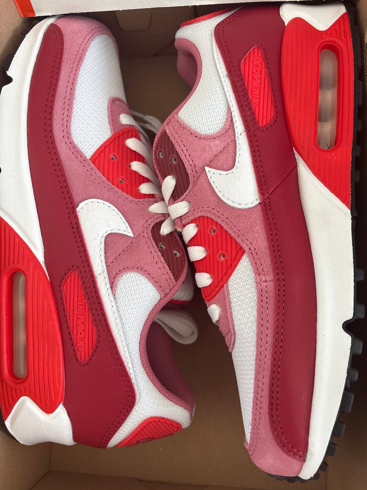 Nike Air Max 90 weiss/rosa/rosa, Größe 42