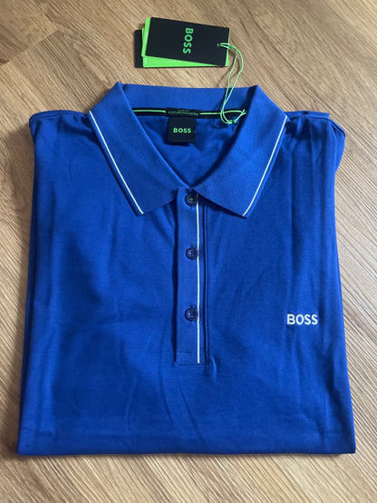 Boss Polo Shirt in blau/weiß, Größe 3XL