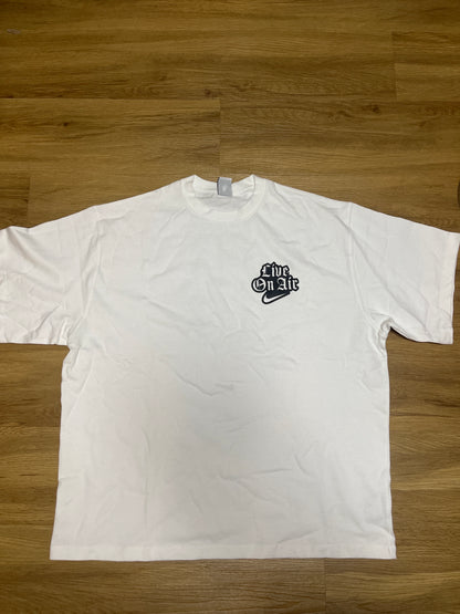 Nike Live on Air Shirt , weiss/schwarz, backprint, Größe wählbar