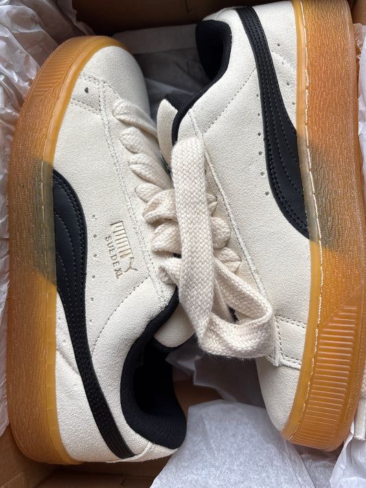 Puma Suede XL, beige/schwarz, Größe wählbar
