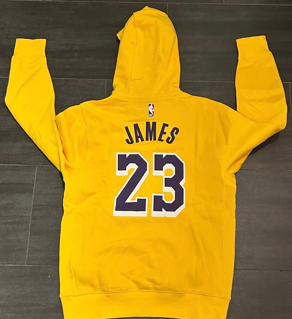 Nike NBA Hoodie Los Angeles Lakers, Größe S in gelb/weiss/lila