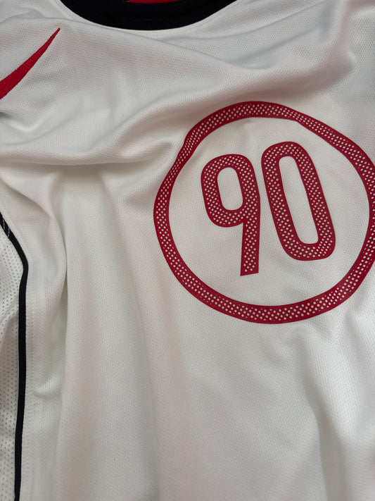 Nike Shirt T90 Trägershirt, Größe M in weiss/schwarz