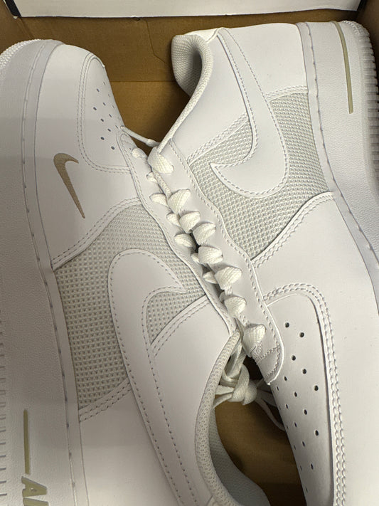 Nike Air Force 1 weiss/gold, Größe wählbar