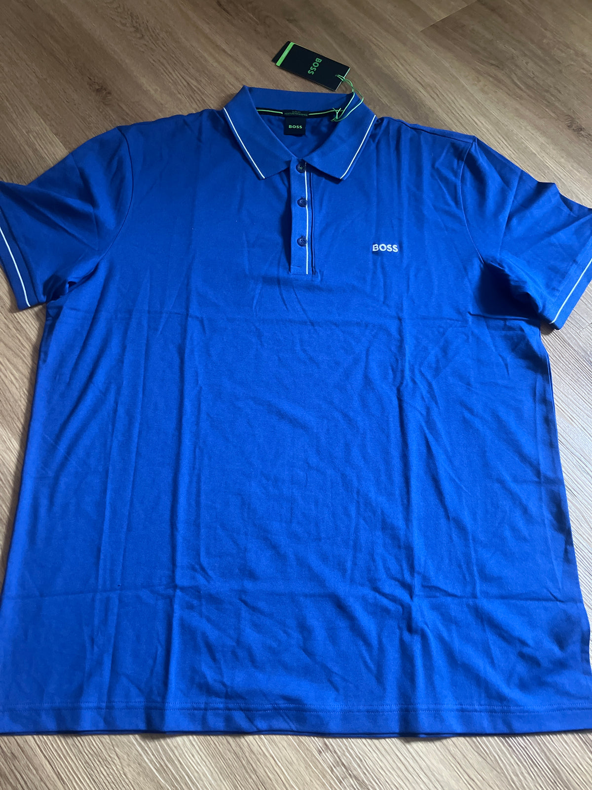 Boss Polo Shirt in blau/weiß, Größe 3XL
