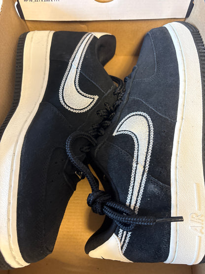 Nike Air Force 1 schwarz/silber,Größe 38,5