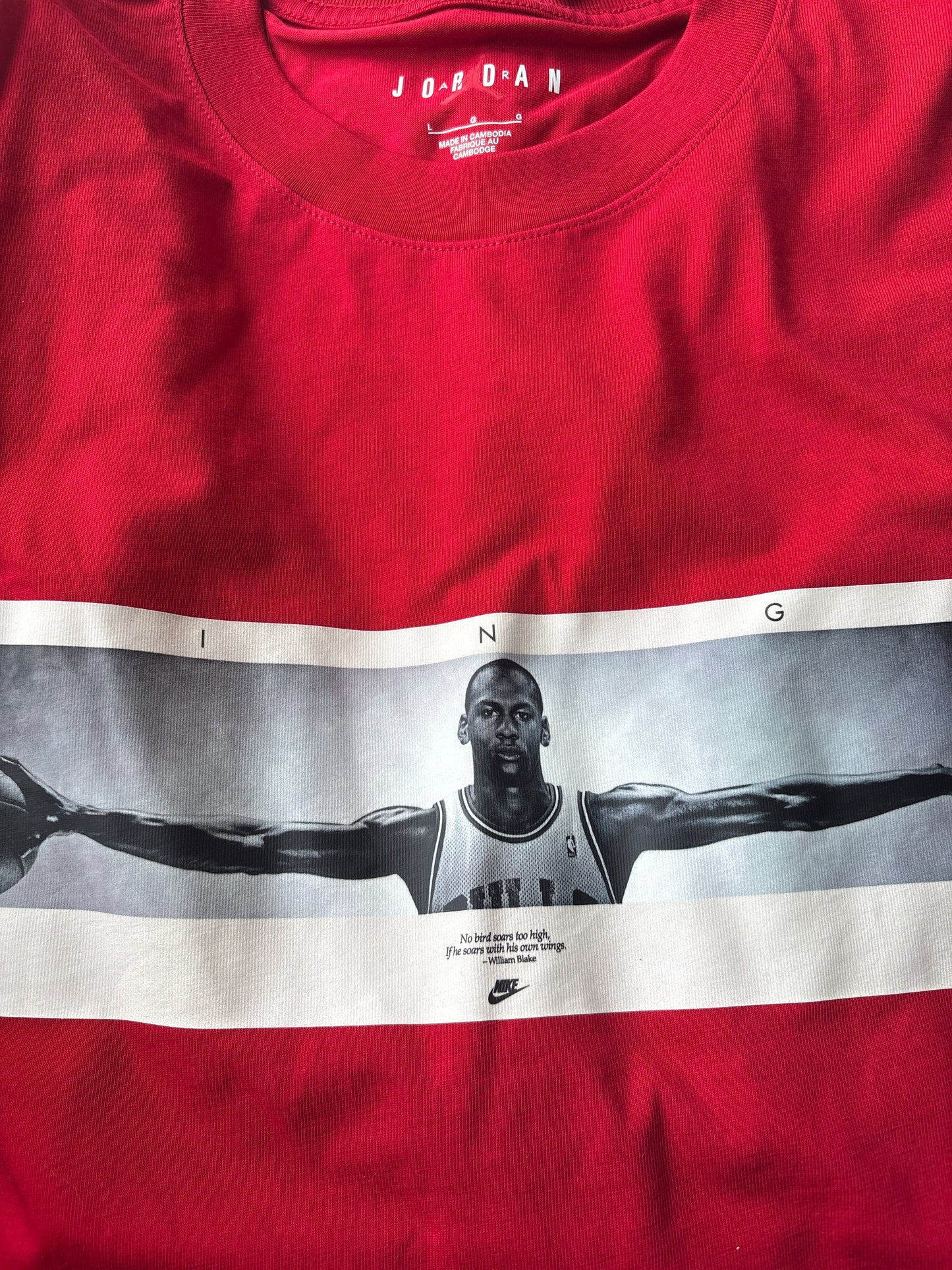 Nike Jordan Shirt, Größe L in rot