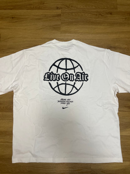 Nike Live on Air Shirt , weiss/schwarz, backprint, Größe wählbar