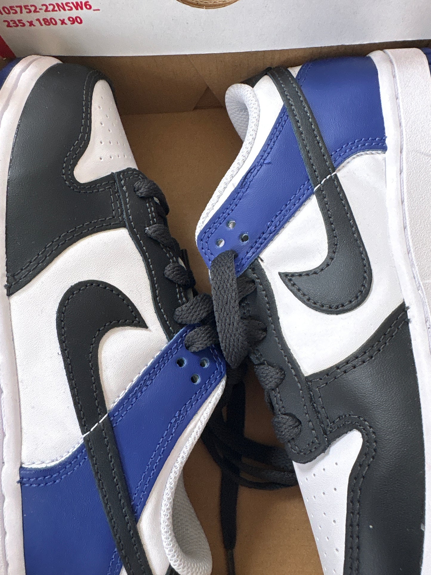 Nike Dunk low schwarz/weiss/blau, Größe wählbar