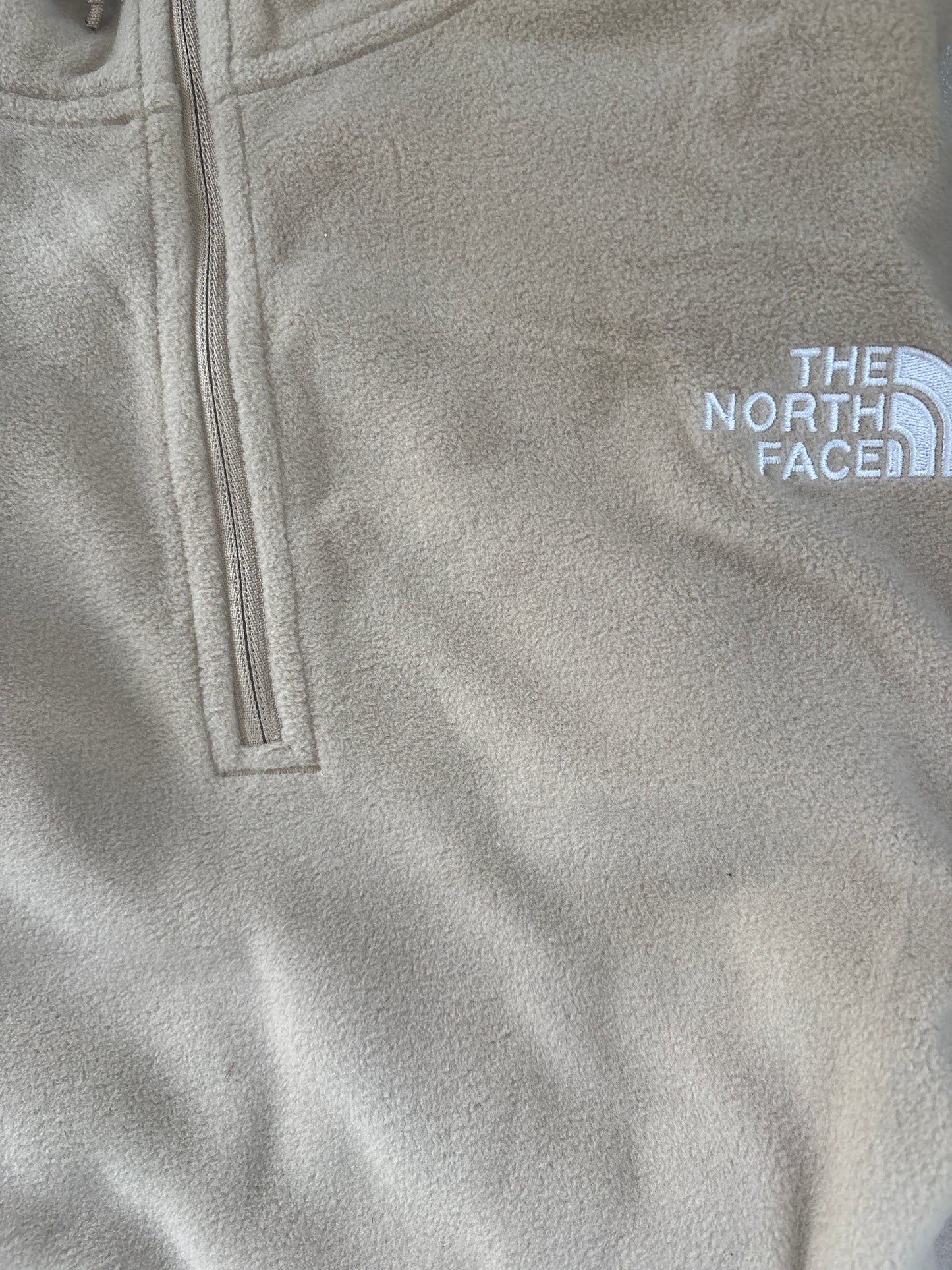 North Face Fleece Zipper, Größe wählbar, beige