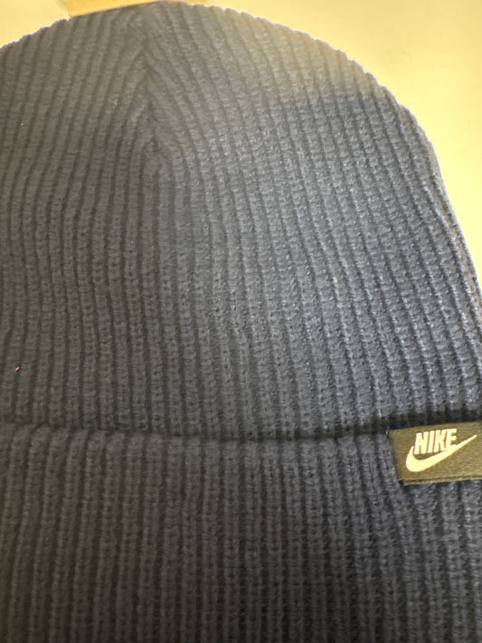 Nike Wollmütze in dunkelblau/weiss