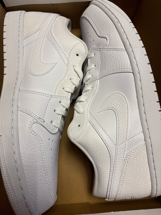 Air Jordan 1 low, weiss, Größe 47,5