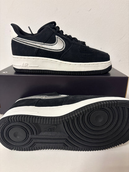 Nike Air Force 1 schwarz/silber,Größe 38,5