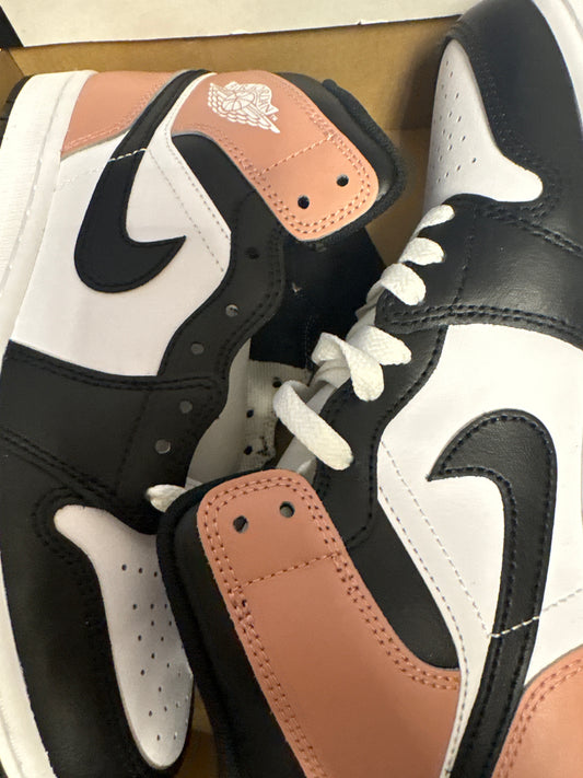 Nike Air Jordan 1 MID, lachs/schwarz/weiss, 38,5