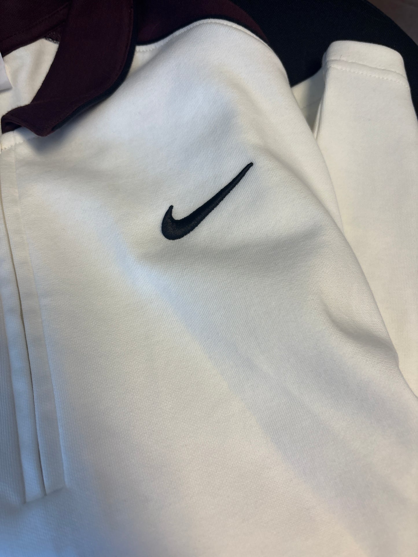 Nike Damen Shirt , weiss/weinrot, Größe L