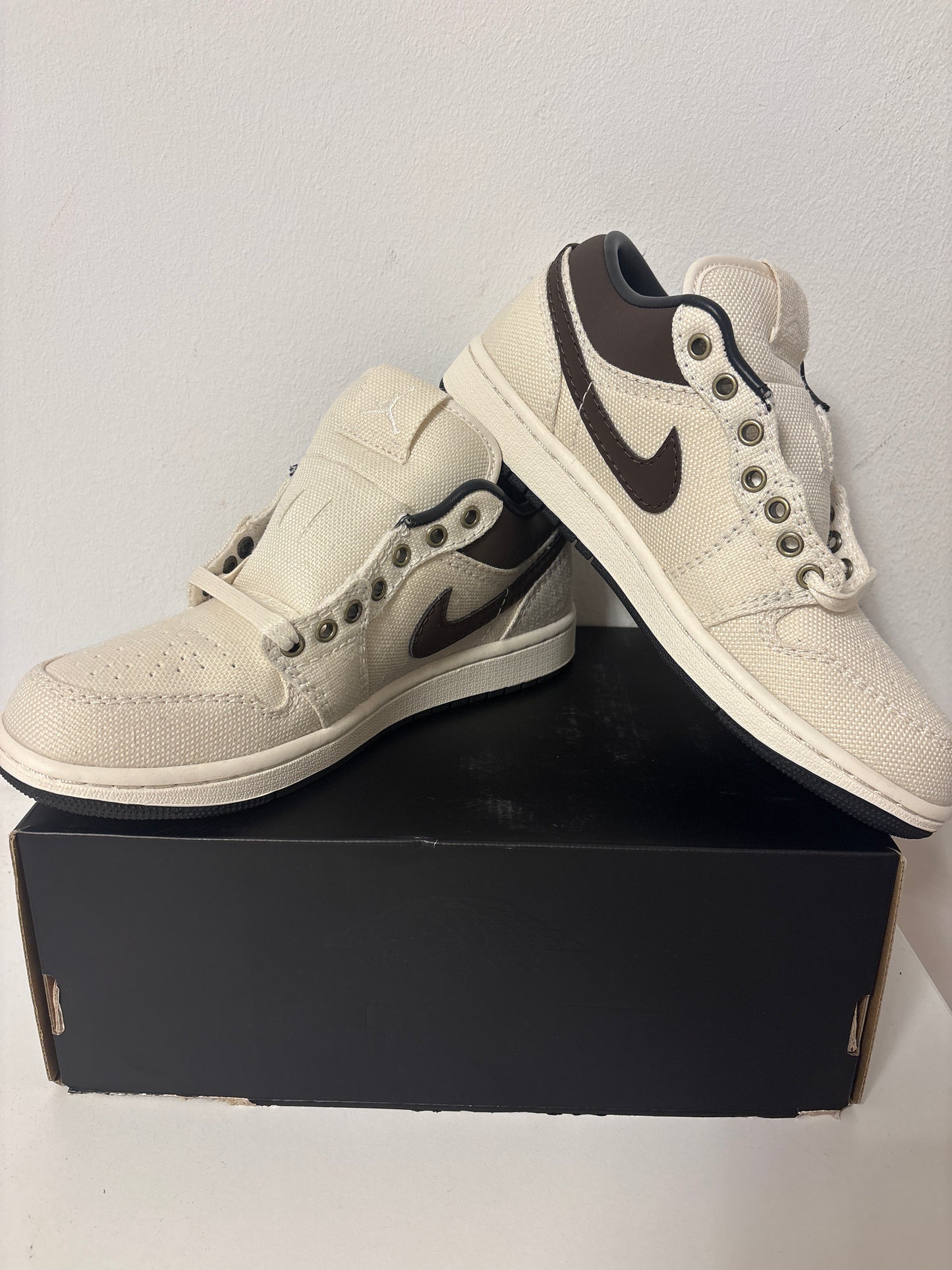 Air Jordan 1 low, beige/braun, Größe wählbar